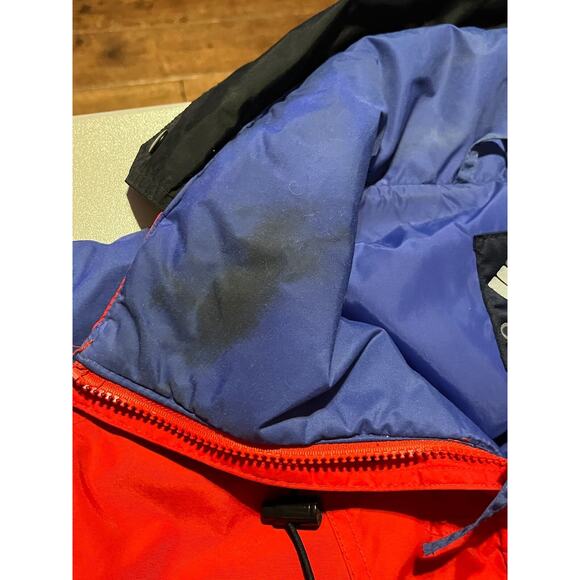 Columbia Ski Jacket Mens medium nylon Snowboard windbreaker hidden collar Red - Picture 11 of 11